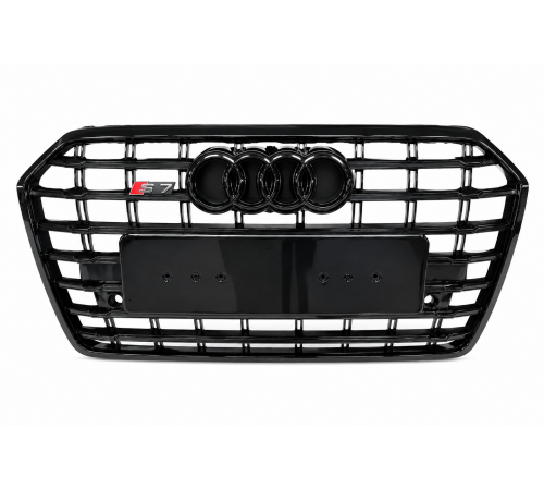 Audi S7 stiliaus grotelės 4G8 (2016-2018) Juodos